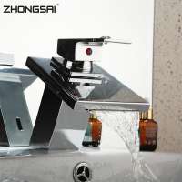 High Quality Single Handle Waterfall Brass Wash Basin Faucet