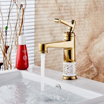 New Design High Quality Golden Basin Faucet