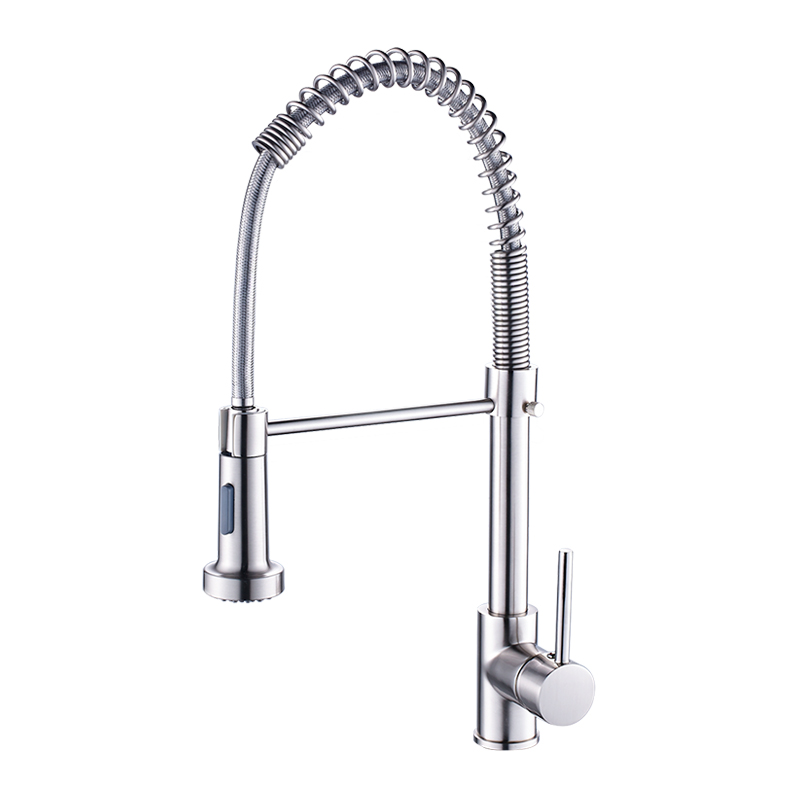 Solid Brass Spring Cold Hot Kitchen Faucet Sink Mixer Tap